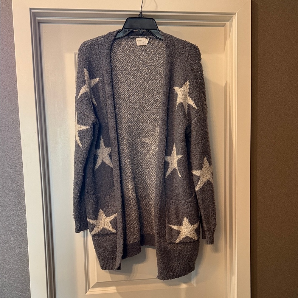 Starry Night Open Front Cardigan